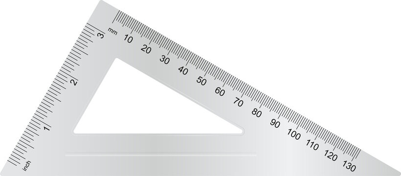 Triangular Scale Ruler Drafting Tool Illustration