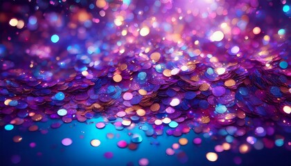 Glitter Confetti Background Iridescent Shiny Sparkles For Carnaval And Party A Twinkle Of Brilliance And Glamour In A Violet Blaze Blue Brilliant Light Purple Glitter Confetti