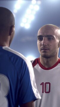 Close-Up Reaction During Tense On-Field Confrontation