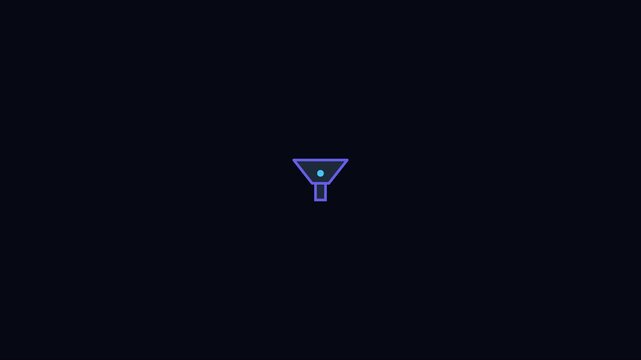 Minimalist filter animation: digital data processing and search concept 4k interface