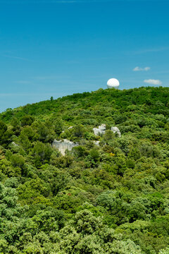 Radome on Forested Hill in Boll&egrave;ne France