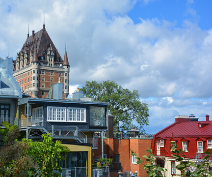 QUEBEC CITY CANADA: The Fairmont Le Ch&acirc;teau Frontenac is a world-renowned, historic, five-star luxury hotel located in the heart of Old Quebec, majestically overlooking the St. Lawrence Riv