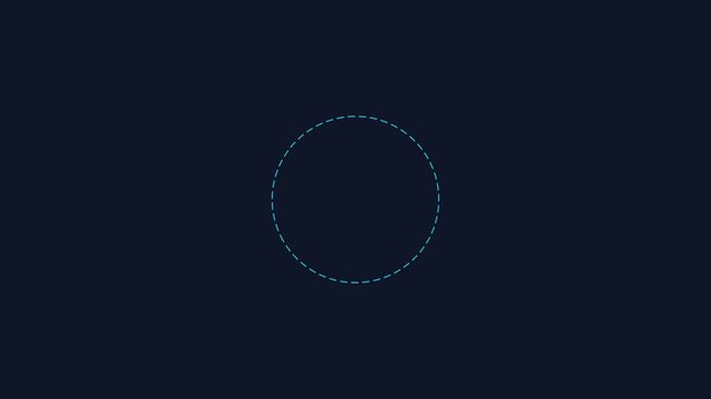 Minimalist loading circle animation with dashed line 4k