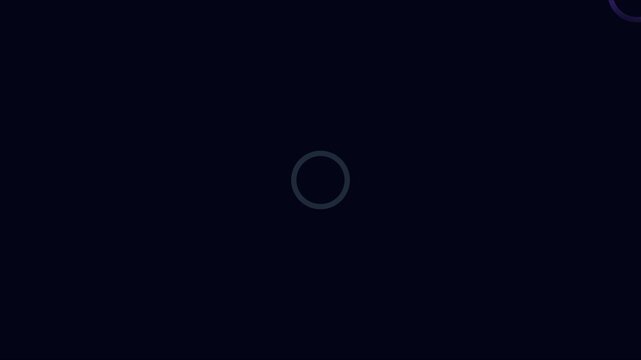 Minimalist loading spinner animation on dark 4k background, for ui progress, buffering