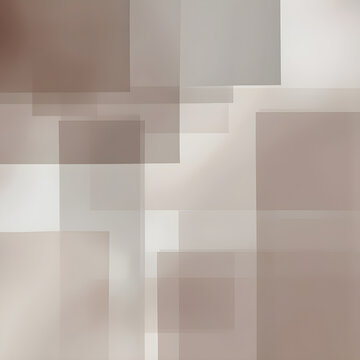 Abstract Geometric Brown and Beige Overlapping Rectangles