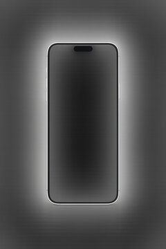 Smartphone isolated white background no screen