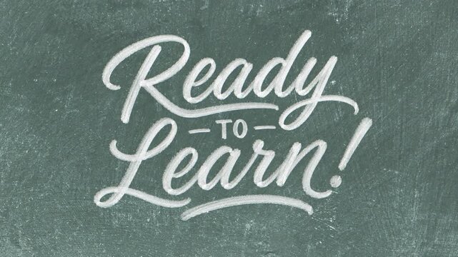 Back To School: Ready to Learn Chalkboard Lettering Animation