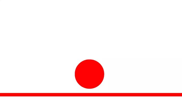 a round red ball that is bouncing