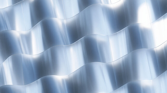Abstract Silver Metallic Wavy Architectural Surface Texture