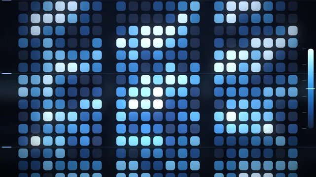 Calendar Heatmap Grid Of Contribution Cells Updating In Waves Seamless Loop Data Background in subtle cobalt tones