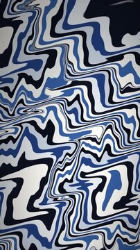 Swirling marbled paint and ink flowing in a suminagashi pattern seamless loop in cool indigo tones vertical 9:16