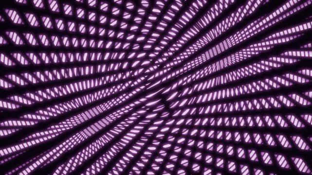 Moire Pattern Optical Interference Bands from Two Sliding Line Grids Seamless Loop in rich magenta tones