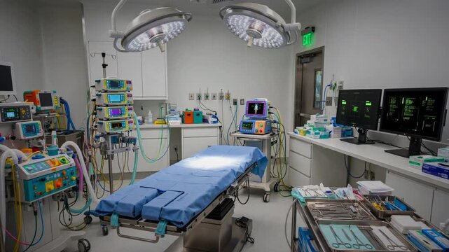 Interior surgical room medical center