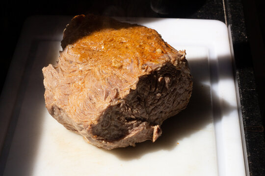Cooked Cupim Beef Roast on Cutting Board