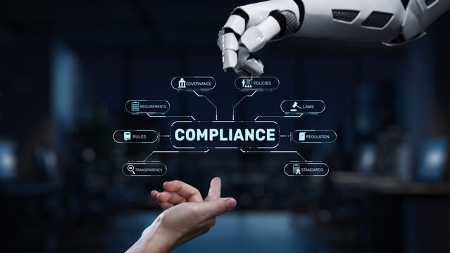 Robotic Hand Reaching for Compliance Framework in a Modern Office Environment with Digital Representation of Rules and Regulations Synapse.