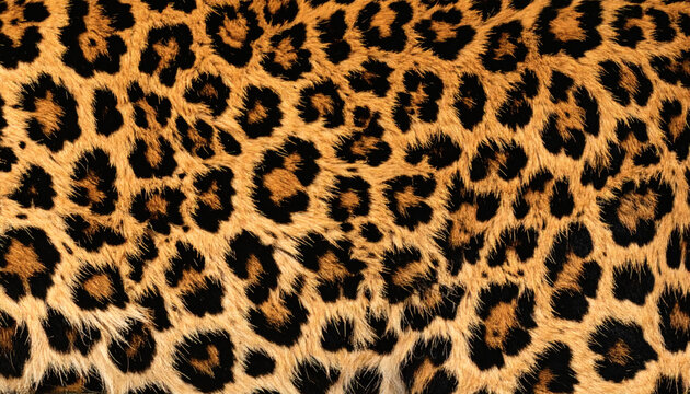 Leopard fur pattern showing detailed black and orange spots on soft animal skin texture in a high resolution close-up shot