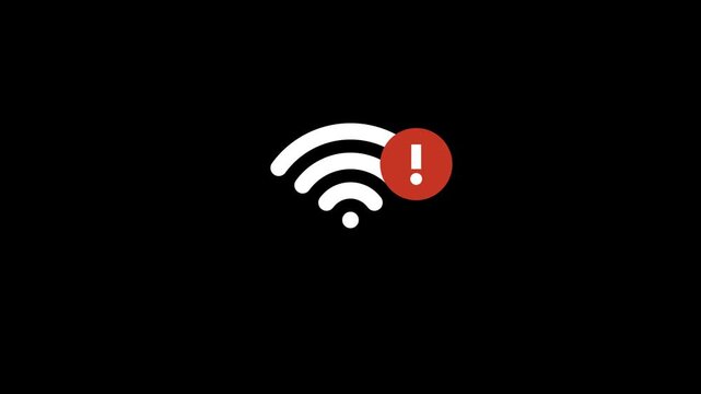 Wifi signal icon transitioning to an internet connection error