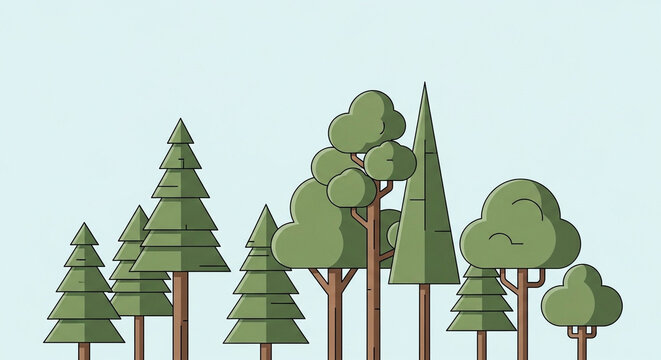 vector illustration of a green tree