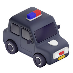 3D Black Police Cruiser Car © Ibrahim