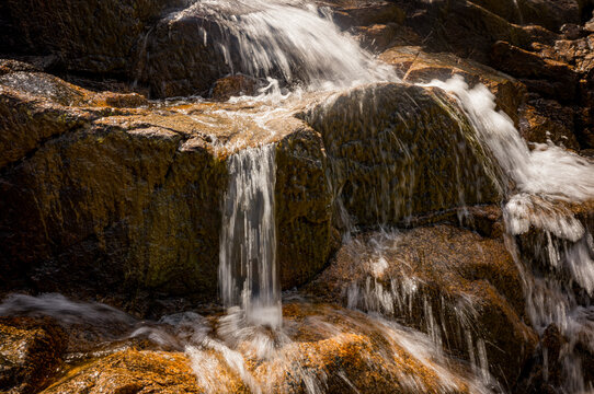 waterfall on the rocks at the 5 sisters waterfalls in Eastern Belize, Central America