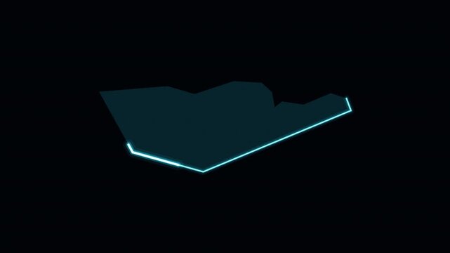 Cyprus Highlighted During Glowing World Map Zoom Sequence