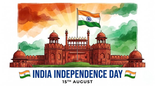 India independence day celebration illustration