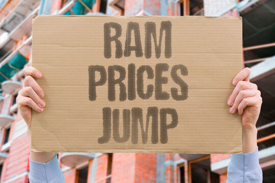 "RAM Prices Jump" Supply constraints force PC buyers to stockpile memory. SUPPLY. PRICE. STOCKPILE. SHORTAGE. UPGRADE.