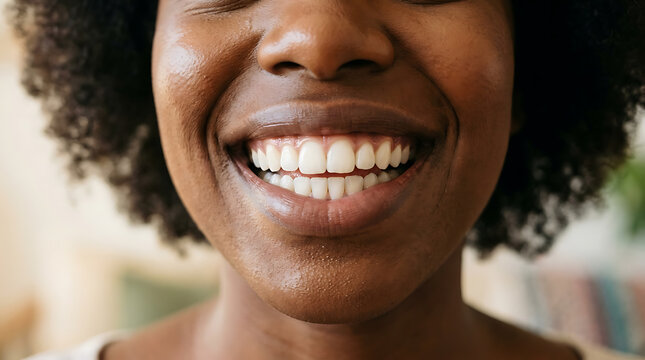 Joyful Black Woman Smiling Broadly Celebrating Heritage and Diversity spring