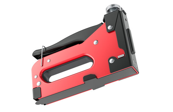 Heavy duty staple gun for construction. 3D rendering
