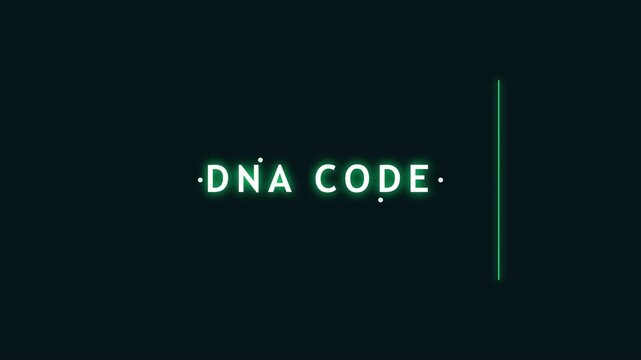 Dna code neon motion scientific research and genetic engineering animation 4k background, genetics science