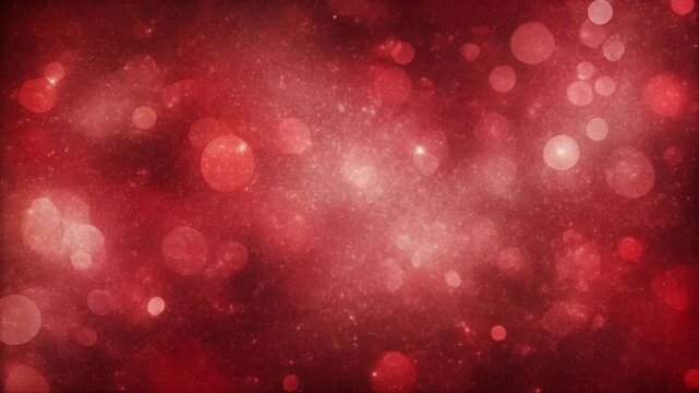 Abstract red bokeh background with soft glowing light circles
