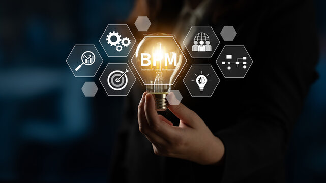 Business Process Management concept showing workflow analysis, process optimization, team collaboration, automation, and performance improvement Latch