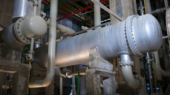 A heat exchanger installed in a chemical and petroleum processing plant supports thermal energy transfer, improving process efficiency and maintaining optimal industrial temperature control systems.
