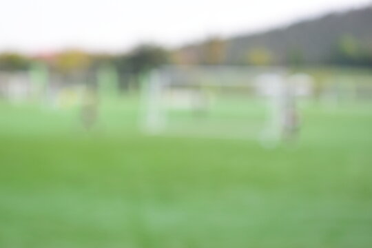 abstract blur green grass in springtime, compettition season