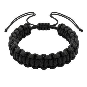 Black Paracord Bracelet Isolated