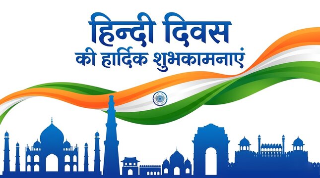 Hindi Diwas celebration poster design