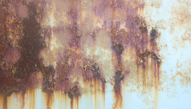 Old rusty metal plate
