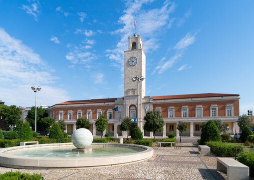 Piazza del Popolo and the city hall in Latina, Italy

