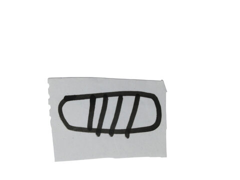 Isolated stylized bus icon with striped pattern