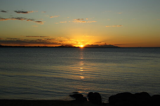 Spectacular sunset at Queens Bay Bowen Queensland Australia