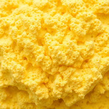Macro texture of rough yellow natural sponge