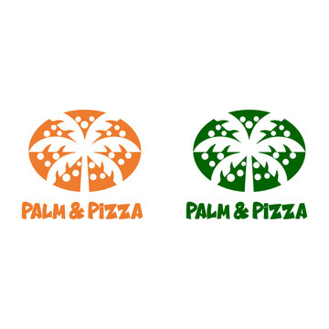 palm and pizza Logo and background matcher
