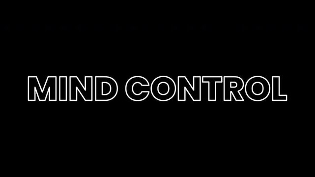 Mind Control Precision Stroke Reveal Text Animation Alpha Channel 4K Video