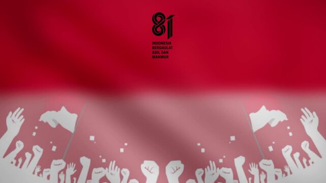 Red and white background with the 81st Indonesian Independence Day logo