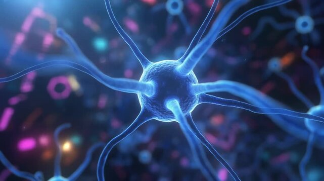 neural network visualization with glowing neurons and synapses