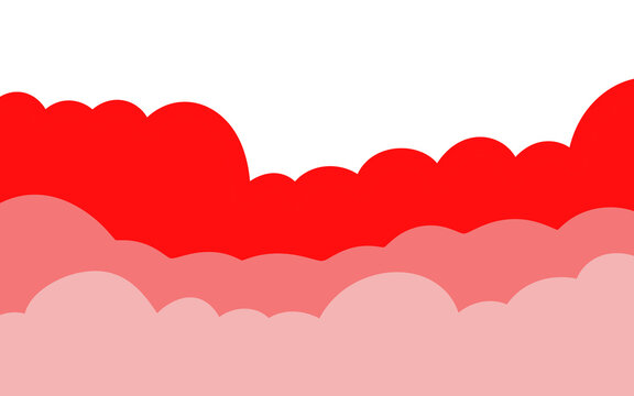 Red cloud layer for sky background and design