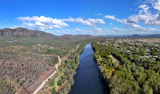 Spectacular aerial  photo of Ross River Townsville Queensland Australia