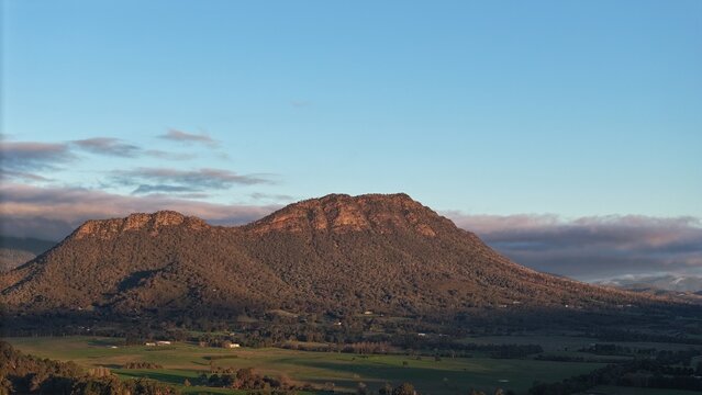 Spectacular aerial photo of Taggerty and Cathedral Mountain Victoria Australia