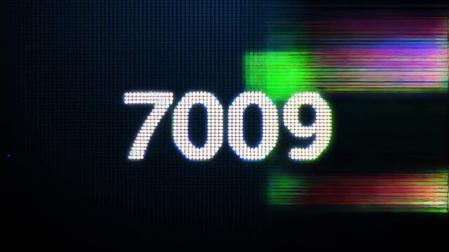 numerical sequence display on dark background