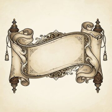 Vintage Ornate Scroll Frame for Decorative Design.